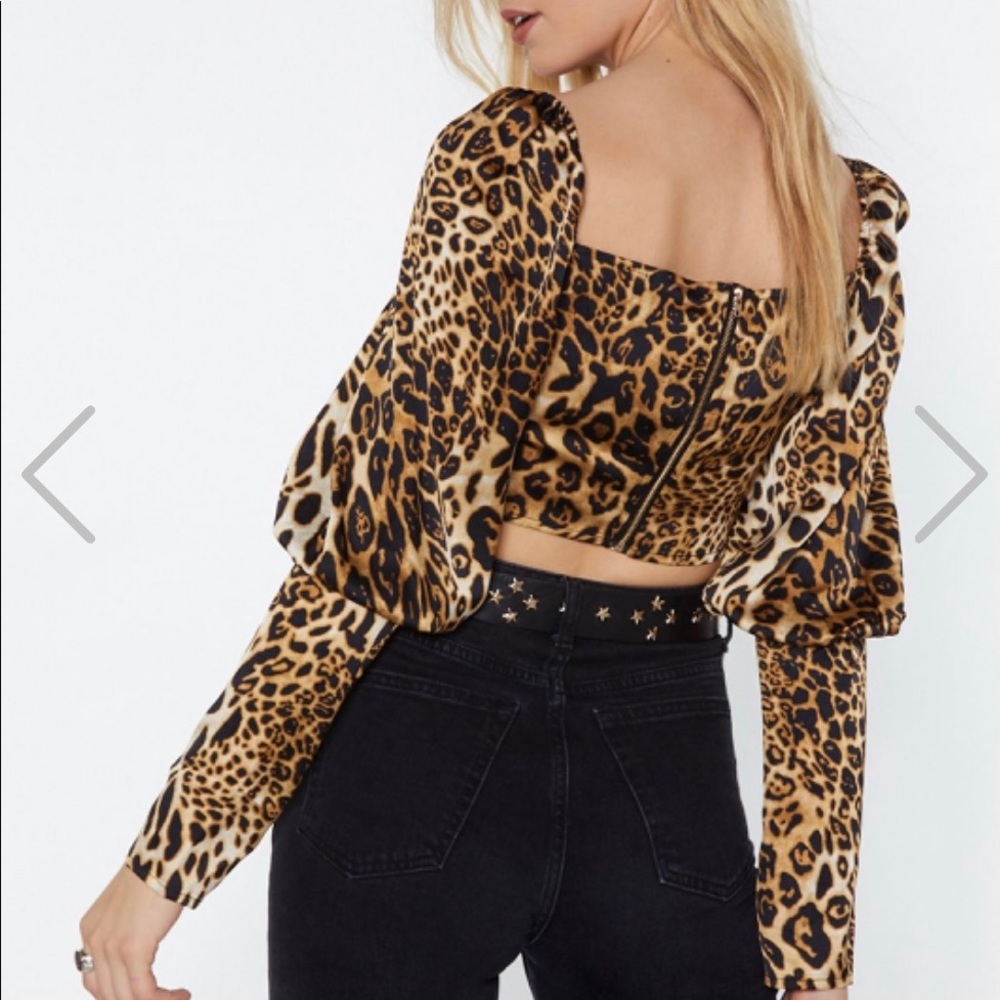 Nasty gal leopard top NWT